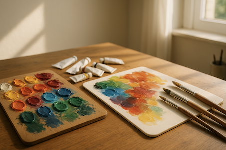 Cover of the article «How to Mix Oil Paint Colors Like a Pro» in the blog of the online drawing school lctrm
