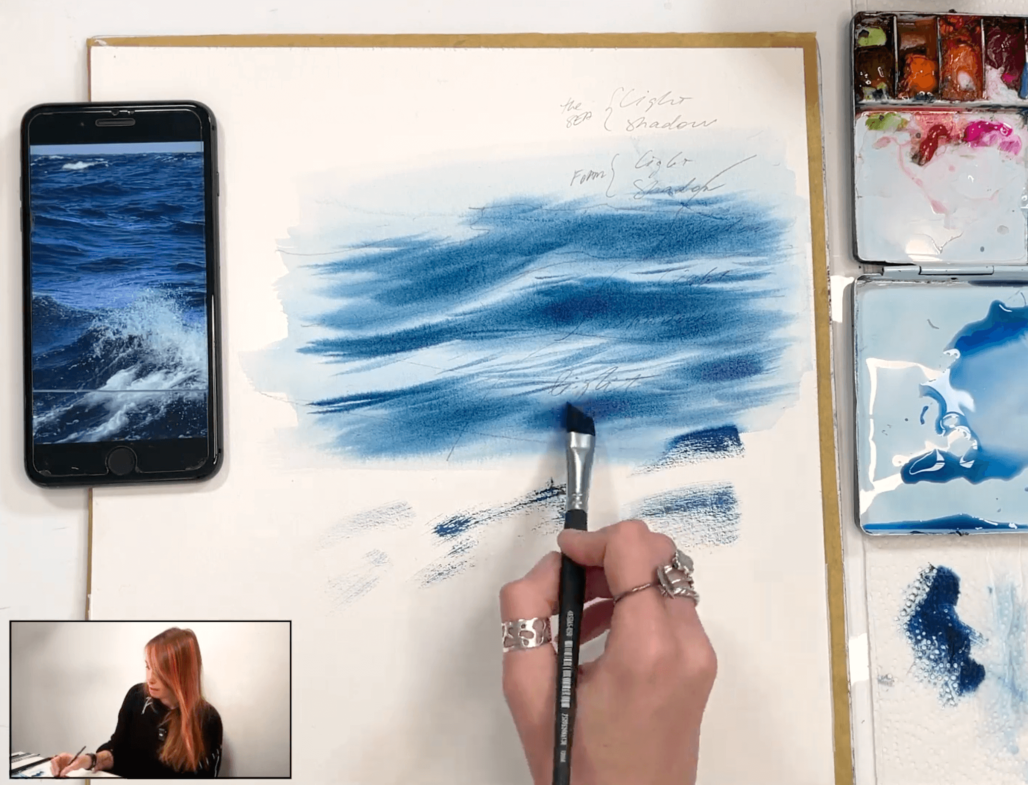 How to Paint Breaking Waves in Watercolour