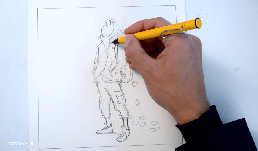 Examples from the lesson «Illustration Ink Masterclass. Draw Expressive Characters with Lamy Pen» — Illustration Fragments of an online drawing lesson «Illustration Ink Masterclass. Draw Expressive Characters with Lamy Pen» — Illustration from Sergey zinovkin