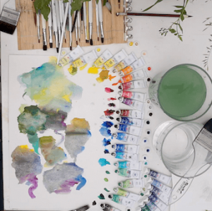 Icon «6. Painting Delicate Greens & Daisies» from the course