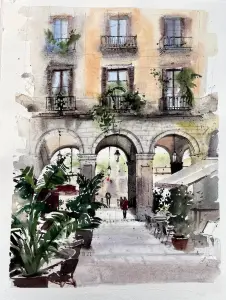 Icon «7. Sketch of a street in Barcelona» from the course