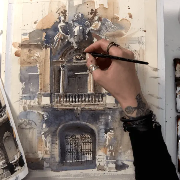 Online drawing lesson «Architecture course» by en from Julia Barminova